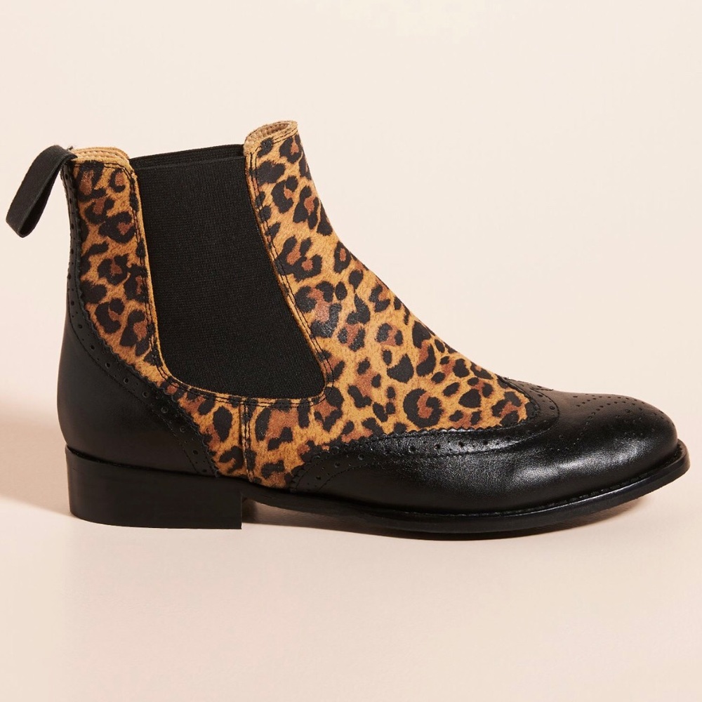 Anthropologie Taylor Chelsea Leopard Boots - 6 NWT